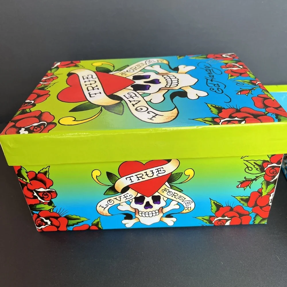 Ed Hardy / Lisa Frank True Love Forever Photo Storage Box & Stationary Set RARE